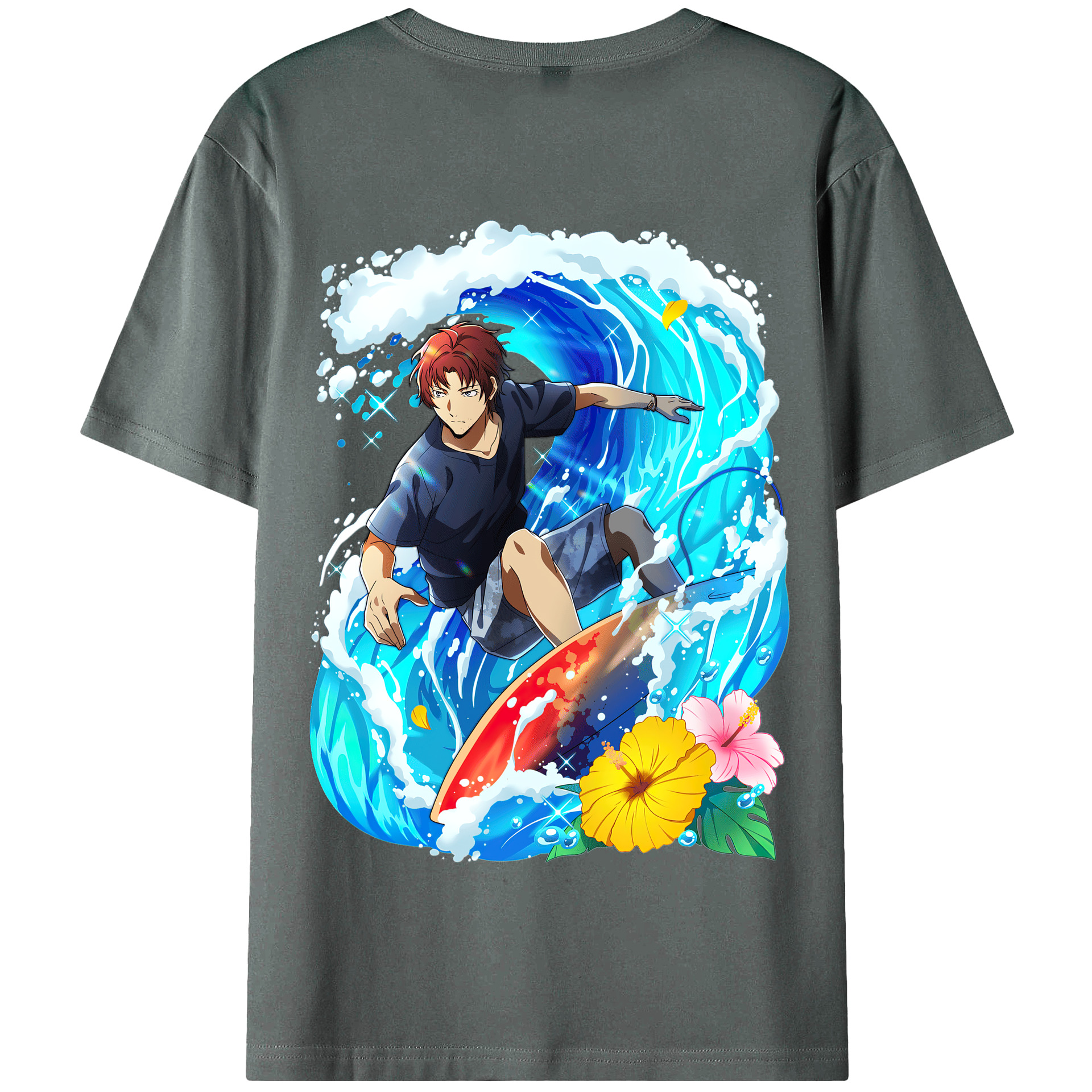 （画像用） 文豪ストレイドッグス Bungo Stray Dogs 綿100％半袖Tシャツ（背面プリント）